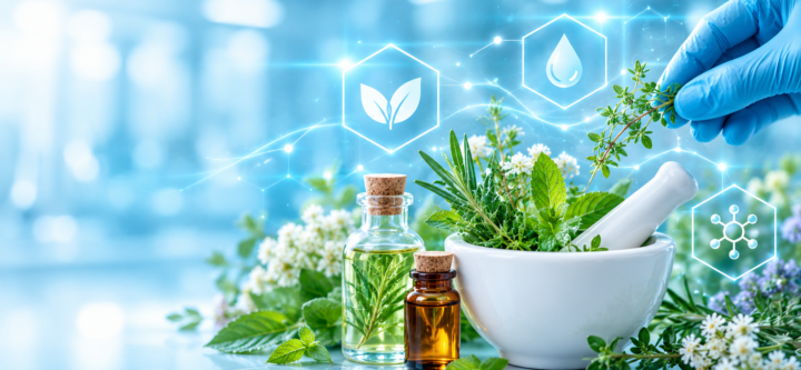 Luminous Cyan Herbal Still Life Luminous Cyan Herbal Still Life
