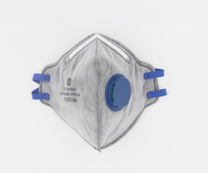 Masque au charbon actif FFP2 5 couches avec valve pour dépose d’amalgames et protection contre virus et bactéries